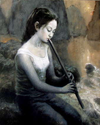 Flute Player - Oil on Linen 24 x 30